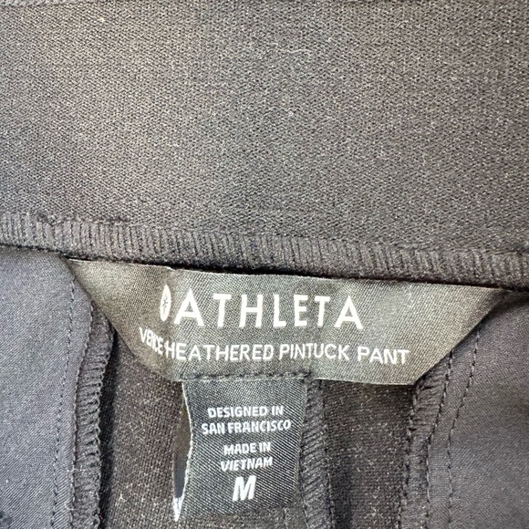 Athleta Vincent Heathered Pintuck Pant Carcoal Heather Gray Sz M NWT - Picture 6 of 9